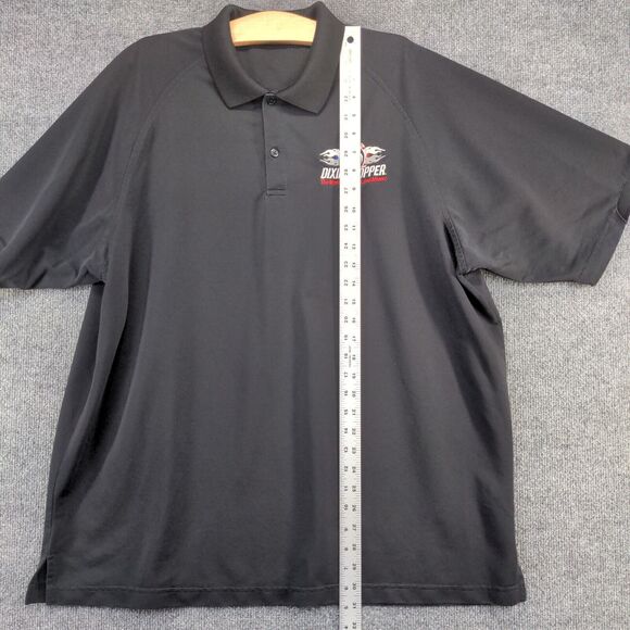 Port Authority Men's Dixie Chopper Polo Shirt Black 2XL Short Sleeve Polyester - Picture 11 of 13